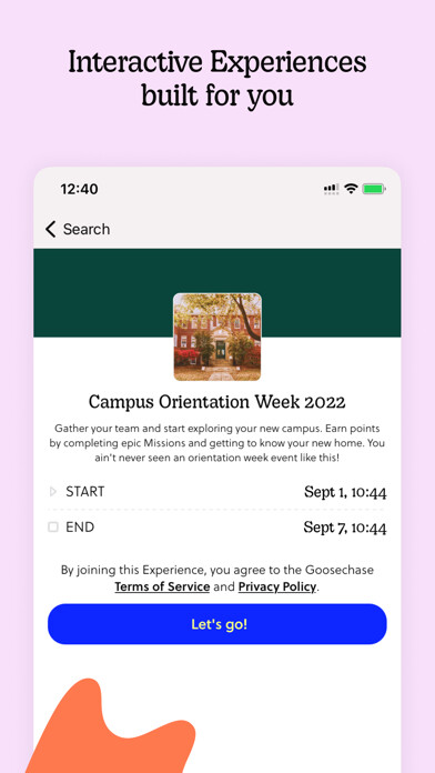 Emulate iPhone app Goosechase using MyAndroid