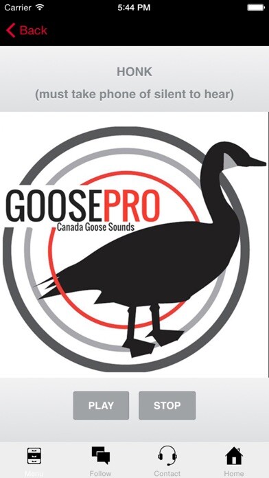 Emulate iPhone app Goose Hunting Calls-Goose Sounds-Goose Call App using MyAndroid