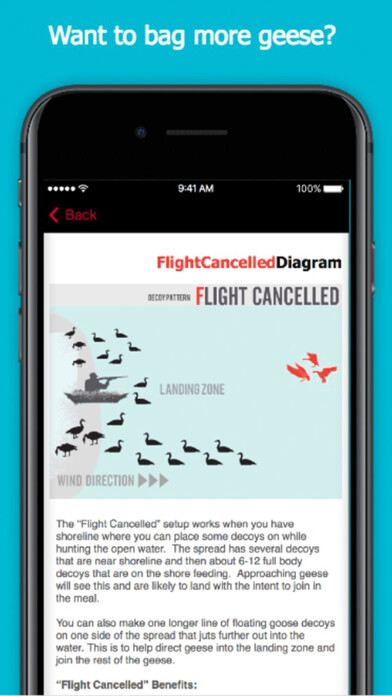 Emulate iPhone app Goose Hunting Diagrams - DecoyPro using MyAndroid