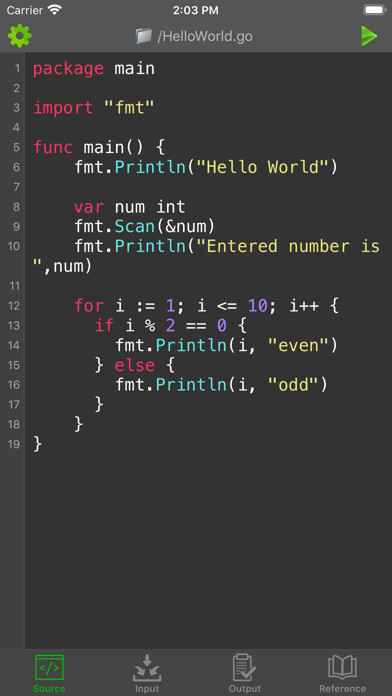 Emulate iPhone app Go Programming Compiler using MyAndroid Emulate iPhone app Go Programming Compiler using MyAndroid