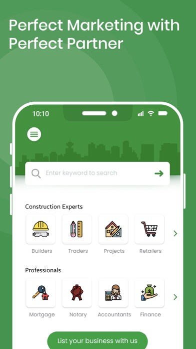 Emulate iPhone app Go Radius Construction Experts using MyAndroid