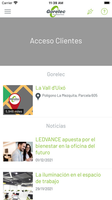 Emulate iPhone app Gorelec Suministros using MyAndroid