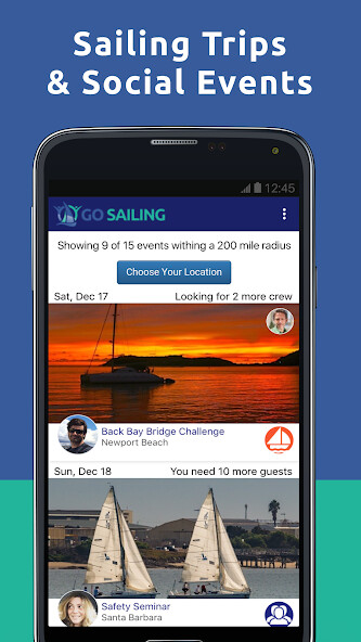 Emulate iPhone app Go Sailing using MyAndroid