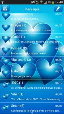 Emulate Android APK GO SMS Blue Hearts Theme Emulate Android APK GO SMS Blue Hearts Theme