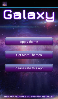 Emulate Android APK GO SMS Pink Galaxy Emulate Android APK GO SMS Pink Galaxy