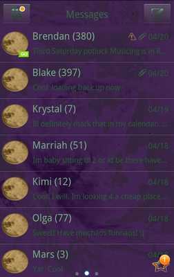 Emulate Android APK GO SMS Pro Orion Nebula 3 Don8