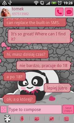 Emulate Android APK GO SMS Pro Panda Bear Theme Emulate Android APK GO SMS Pro Panda Bear Theme
