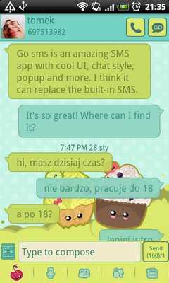Emulate Android APK GO SMS Pro Sweet Muffins Theme Emulate Android APK GO SMS Pro Sweet Muffins Theme