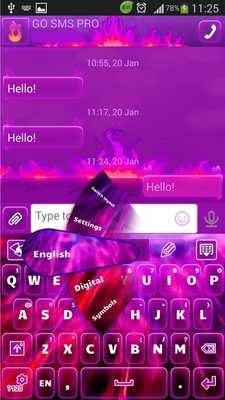 Emulate Android APK GO SMS Purple Flame Emulate Android APK GO SMS Purple Flame