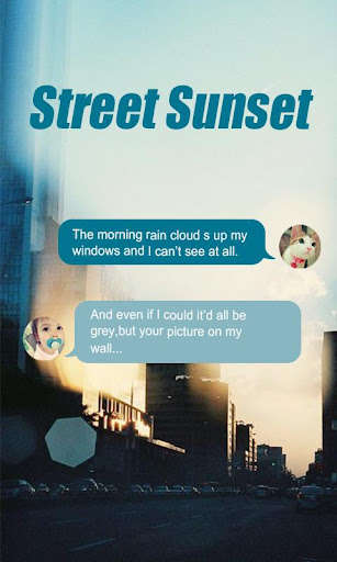 Run android online APK GO SMS STREET SUNSET THEME from MyAndroid or emulate GO SMS STREET SUNSET THEME using MyAndroid