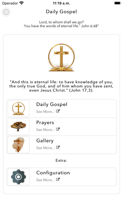 Emulate iPhone app Gospel Daily using MyAndroid