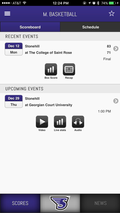 Emulate iPhone app Go Stonehill Front Row using MyAndroid