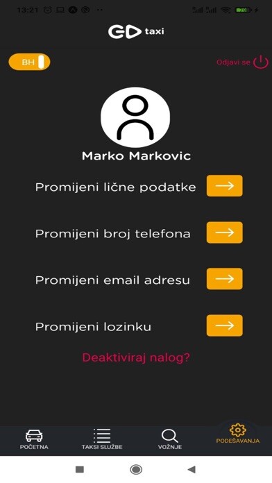 Emulate iPhone app Go Taxi BL using MyAndroid