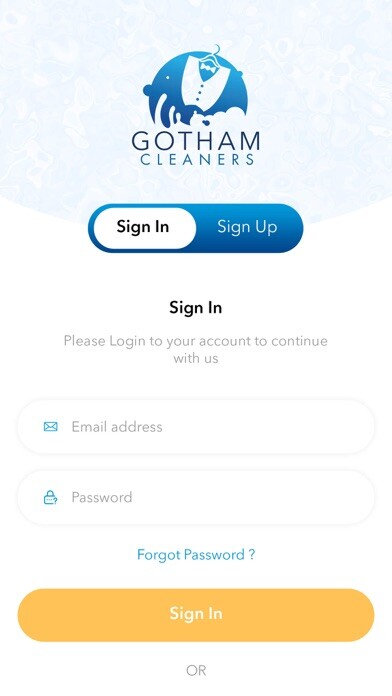Emulate iPhone app Gotham Cleaners using MyAndroid