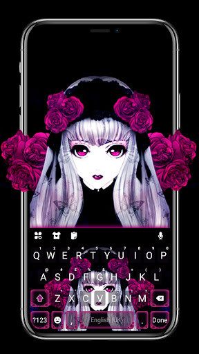 Run android online APK Gothic Creepy Girl Keyboard Background from MyAndroid or emulate Gothic Creepy Girl Keyboard Background using MyAndroid