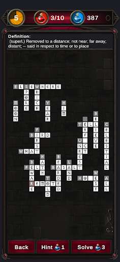 Run android online APK Gothic Crossword - Hero Story RPG from MyAndroid or emulate Gothic Crossword - Hero Story RPG using MyAndroid