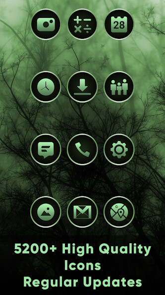 Run android online APK Gothic Forest Green Icons from MyAndroid or emulate Gothic Forest Green Icons using MyAndroid