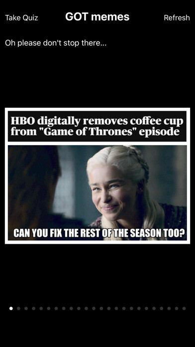 Emulate iPhone app GOT memes using MyAndroid