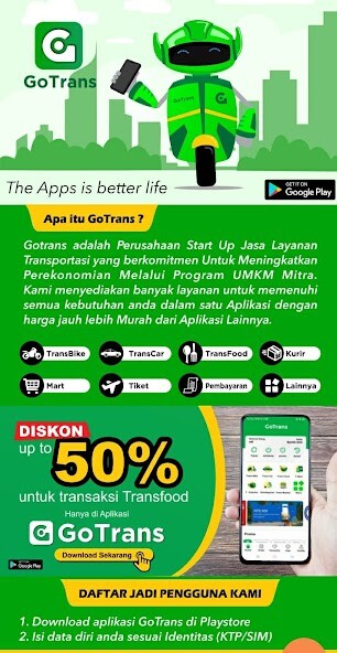 Run android online APK Gotrans Mitra from MyAndroid or emulate Gotrans Mitra using MyAndroid