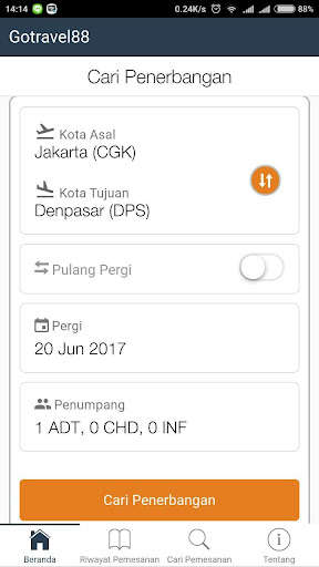 Emulate Android APK gotravel88 mobile