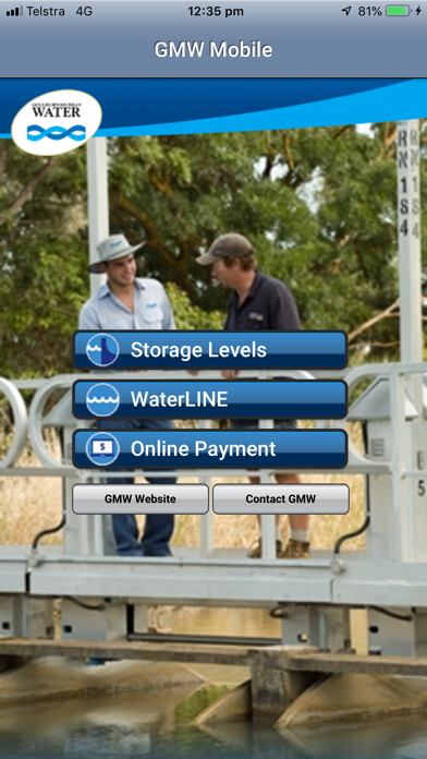 Emulate iPhone app Goulburn Murray Water Mobile using MyAndroid Emulate iPhone app Goulburn Murray Water Mobile using MyAndroid