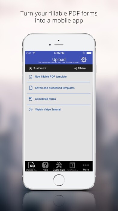 Emulate iPhone app Government PDF Form Collection using MyAndroid