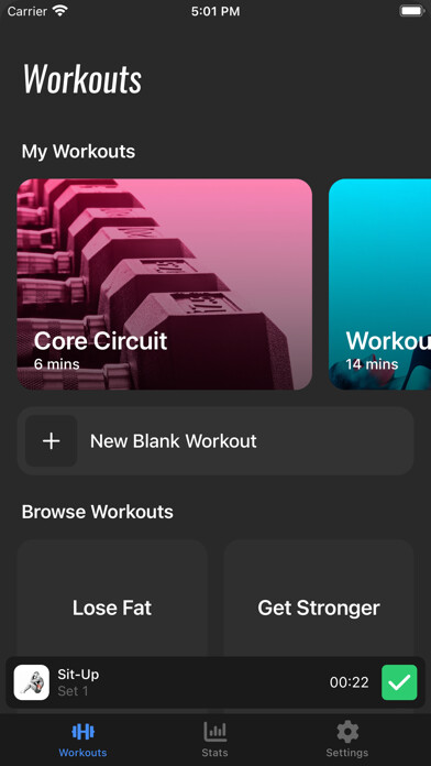 Emulate iPhone app GoWorkout using MyAndroid