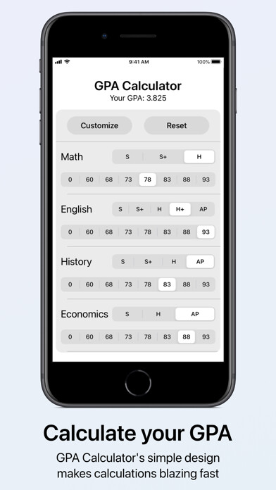Emulate iPhone app GPA Calculator by Michel using MyAndroid Emulate iPhone app GPA Calculator by Michel using MyAndroid