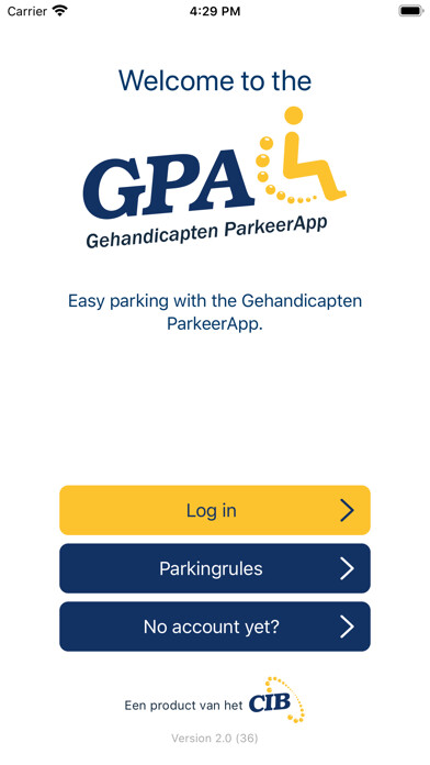 Emulate iPhone app GPA – Gehandicapten ParkeerApp using MyAndroid Emulate iPhone app GPA – Gehandicapten ParkeerApp using MyAndroid