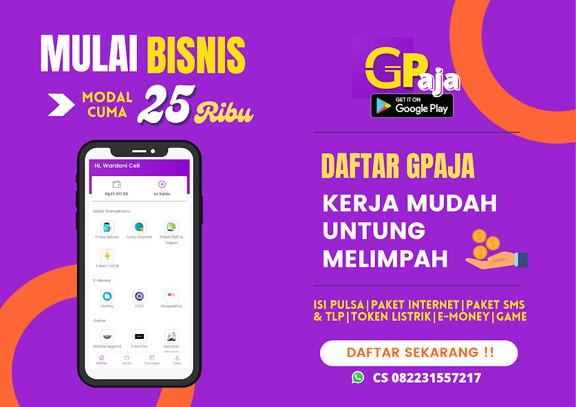 Run android online APK GPAJA - Pulsa Harga Grosir from MyAndroid or emulate GPAJA - Pulsa Harga Grosir using MyAndroid