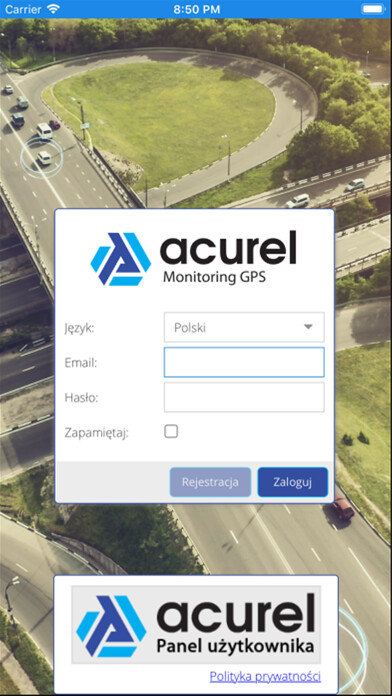 Emulate iPhone app GPS Acurel - serwer 3 using MyAndroid