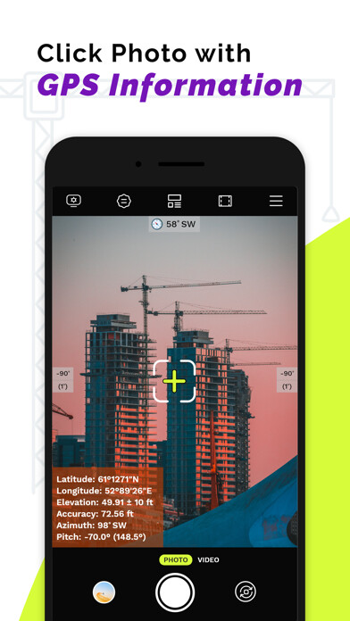Emulate iPhone app GPS Angular Camera App using MyAndroid