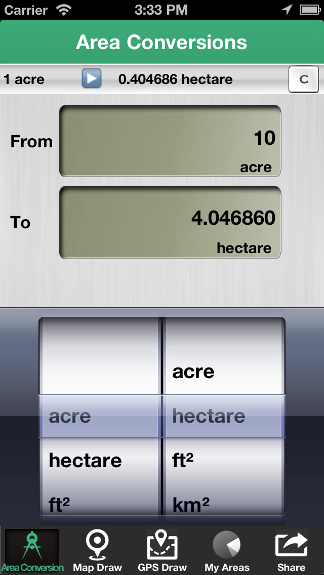 Emulate iPhone app GPS Area Calc using MyAndroid Emulate iPhone app GPS Area Calc using MyAndroid
