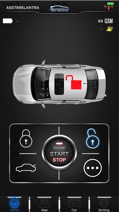 Emulate iPhone app GPS Car Control using MyAndroid