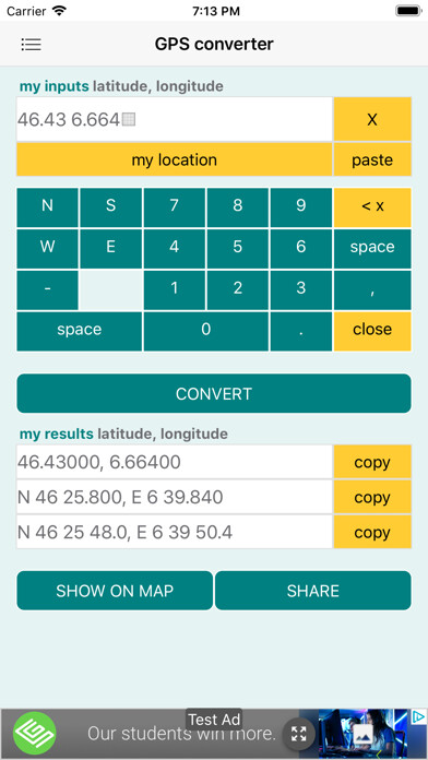 Emulate iPhone app GPS coordinates converter using MyAndroid Emulate iPhone app GPS coordinates converter using MyAndroid
