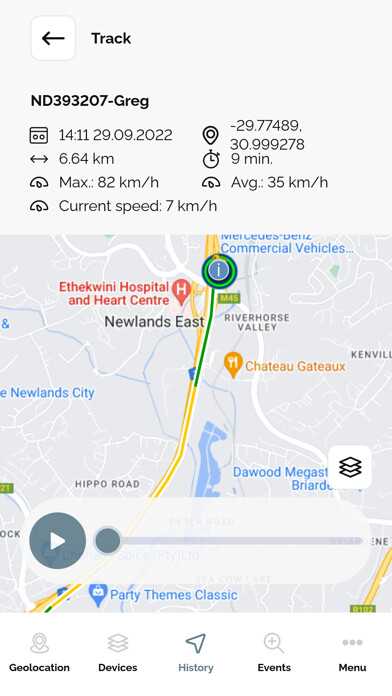 Emulate iPhone app GPS Guard Manage using MyAndroid
