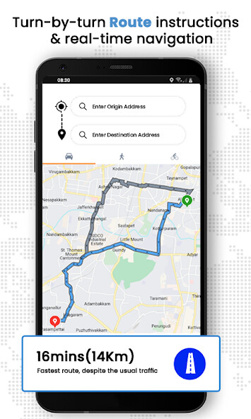 Run android online APK GPS Location Route Finder from MyAndroid or emulate GPS Location Route Finder using MyAndroid
