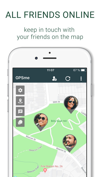 Emulate iPhone app GPSme Friends & Family Locator using MyAndroid