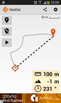 Emulate Android APK GPS Point to Point Distance
