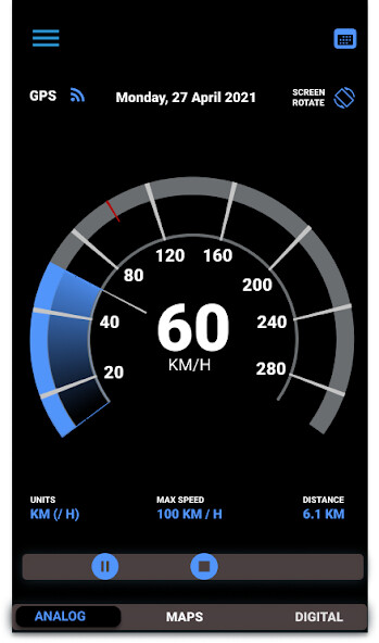 Run android online APK GPS Speedometer - Odometer HUD from MyAndroid or emulate GPS Speedometer - Odometer HUD using MyAndroid