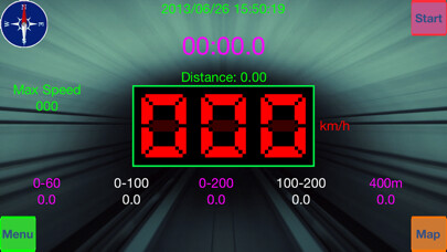 Emulate iPhone app GPS Speed Test Lite using MyAndroid