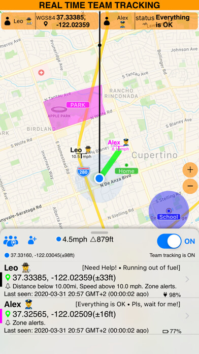 Emulate iPhone app GPS Team 55 using MyAndroid