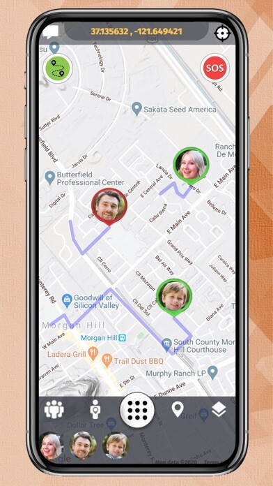 Emulate iPhone app Gps Tracking - Family using MyAndroid