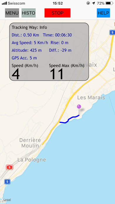 Emulate iPhone app GPS tracking, Speed, Distance using MyAndroid