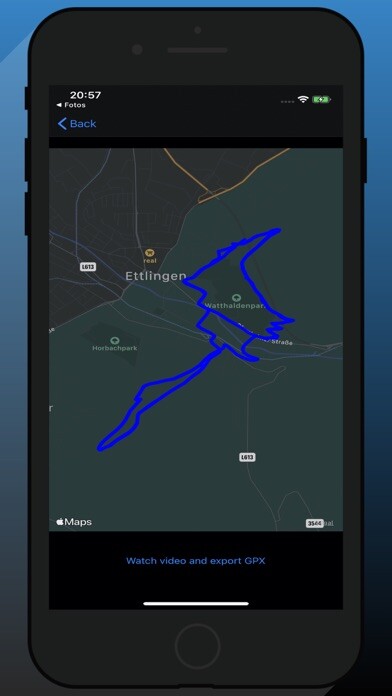 Emulate iPhone app GPX Route Exporter using MyAndroid Emulate iPhone app GPX Route Exporter using MyAndroid