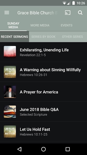 Emulate iPhone app Grace Bible Church Bozeman using MyAndroid Emulate iPhone app Grace Bible Church Bozeman using MyAndroid