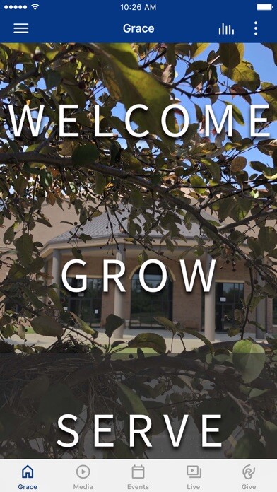 Emulate iPhone app Grace Bible Columbia using MyAndroid