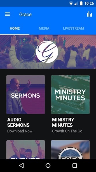 Emulate iPhone app Grace Church Connect using MyAndroid