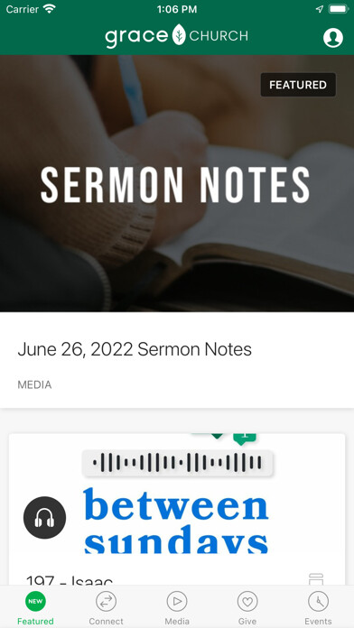 Emulate iPhone app Grace Church (Indiana) using MyAndroid