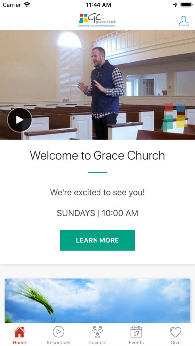 Emulate iPhone app Grace Church of Ridgewood using MyAndroid